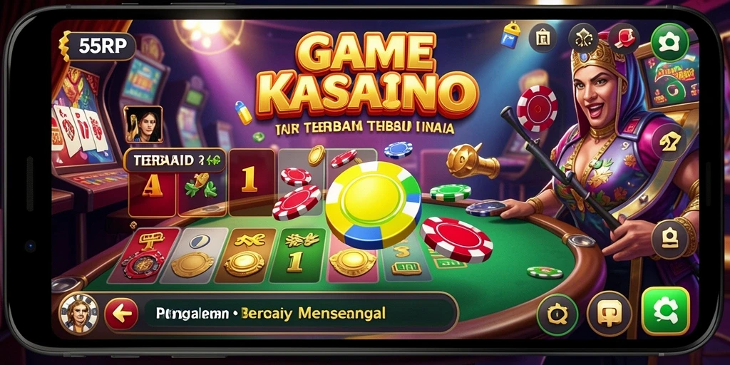 Screenshot gameplay menarik dari 55RP menampilkan suasana kasino.