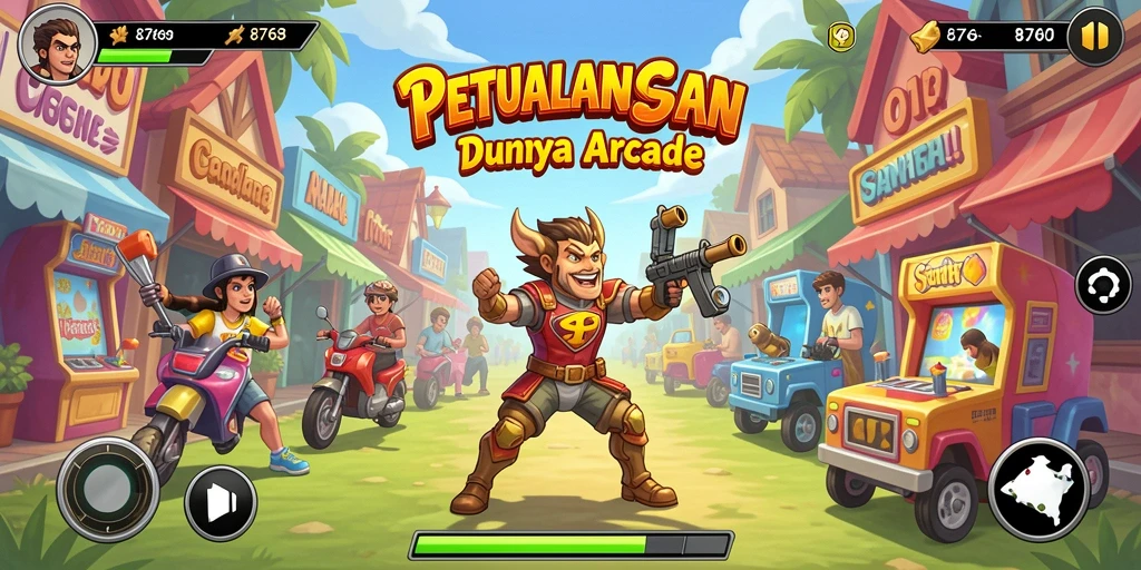 Screenshot gameplay 8768 menampilkan aksi seru dalam permainan Arcade.