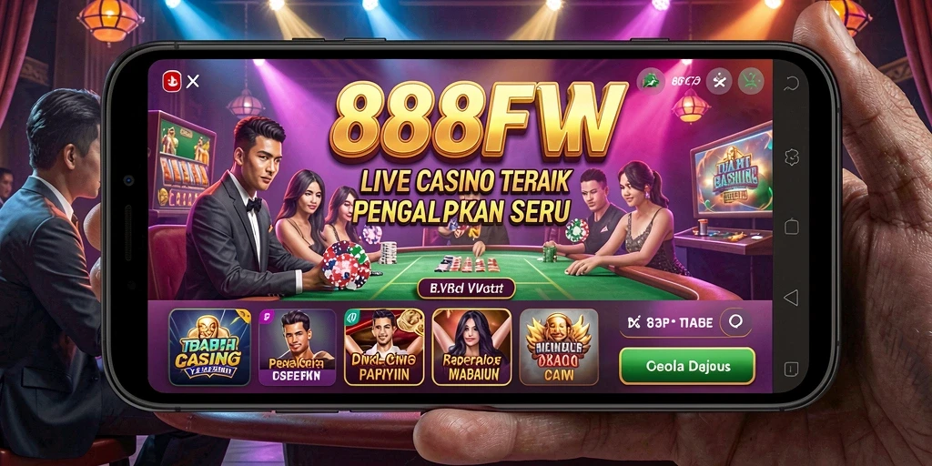 Tampilan menarik dari gameplay Live Casino di 888FW.