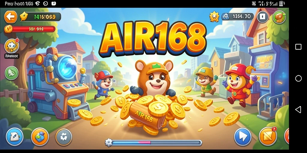 Tampilan seru gameplay AIR168 yang menantang dan penuh warna.