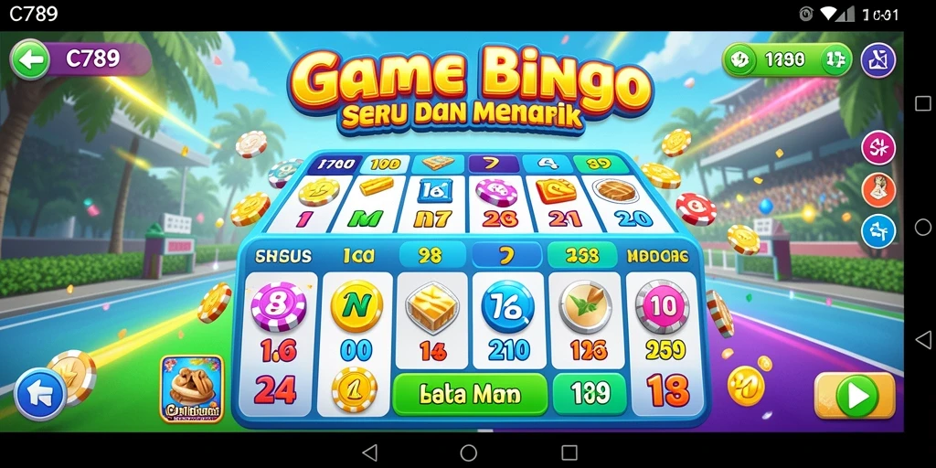 Tangkapan layar menunjukkan gameplay seru dari aplikasi Bingo C789.