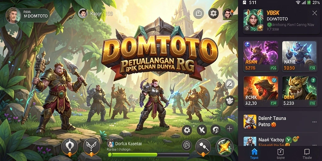 Tangkapan layar DOMTOTO menampilkan aksi pertarungan yang menarik di dunia RPG.