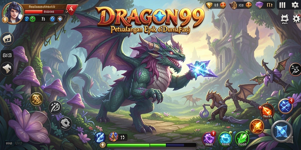Gameplay mendebarkan di dunia petualangan DRAGON99.