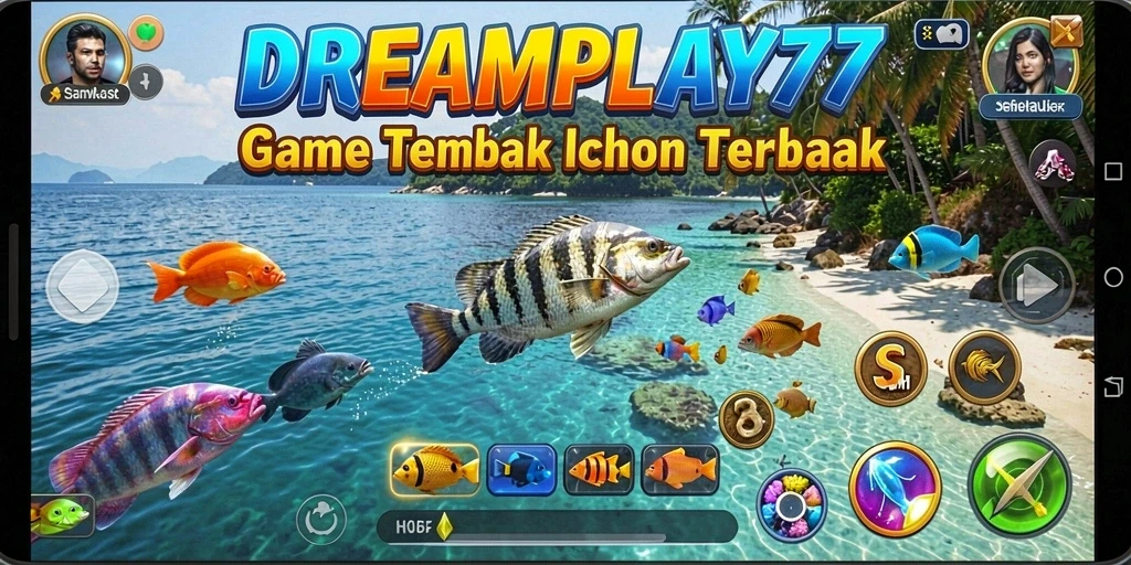 Screenshot utama dari gameplay Tembak Ikan DREAMPLAY77.