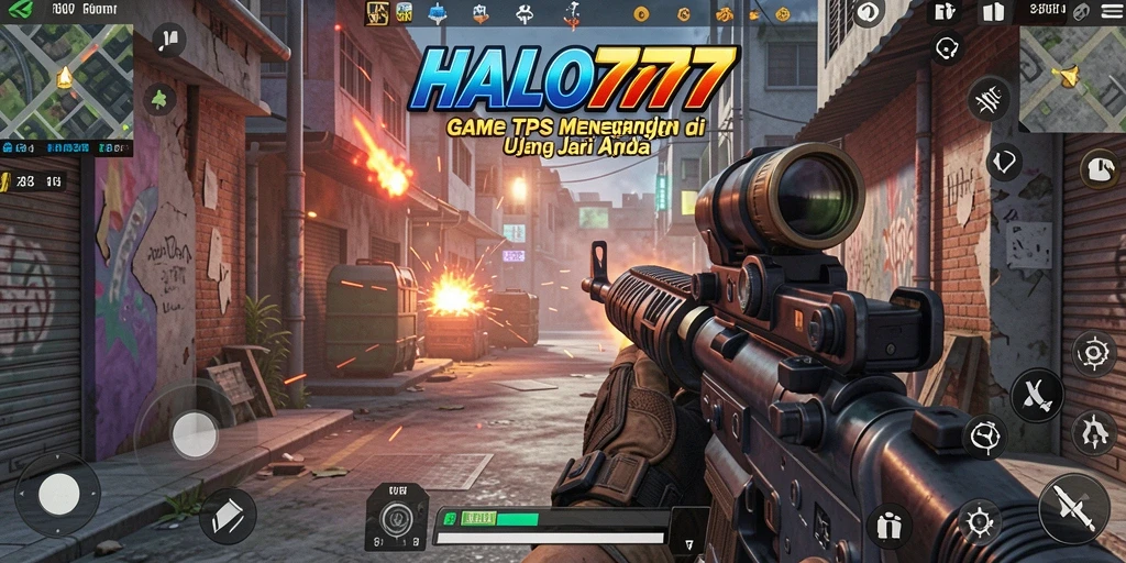 Tampilan gameplay TPS yang mendebarkan dalam HALO777.