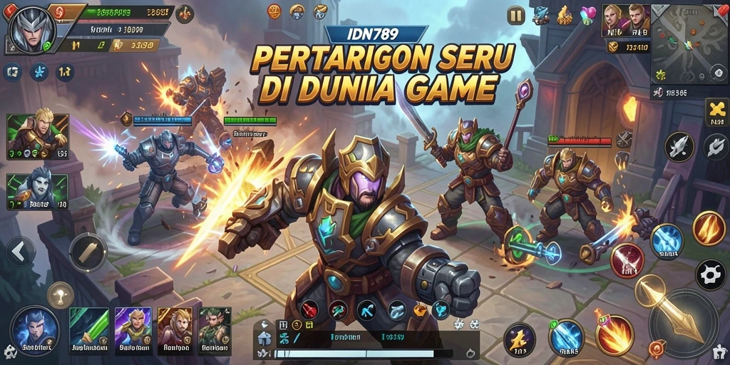 Screenshot gameplay IDN789 yang menampilkan aksi pertarungan yang mendebarkan.