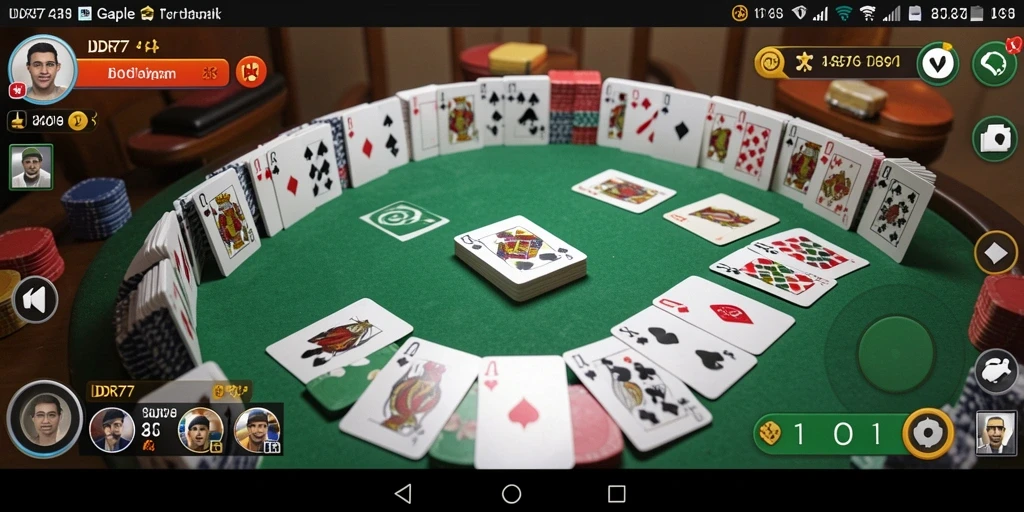 Tampilan gameplay Gaple yang menarik di IDR77.