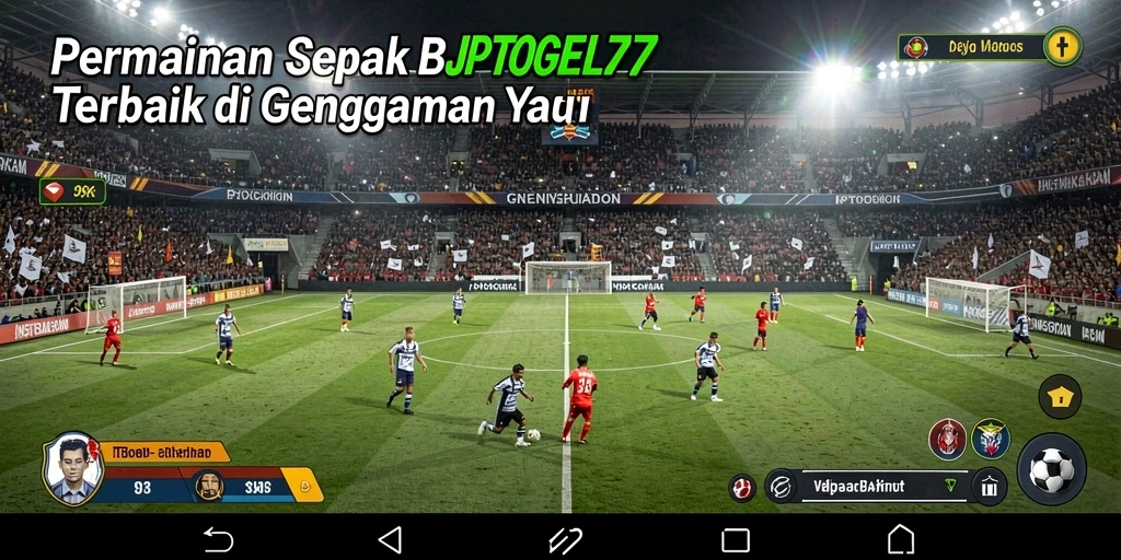 Tampilan gameplay seru dalam JPTOGEL77 dengan aksi sepak bola yang mengesankan.