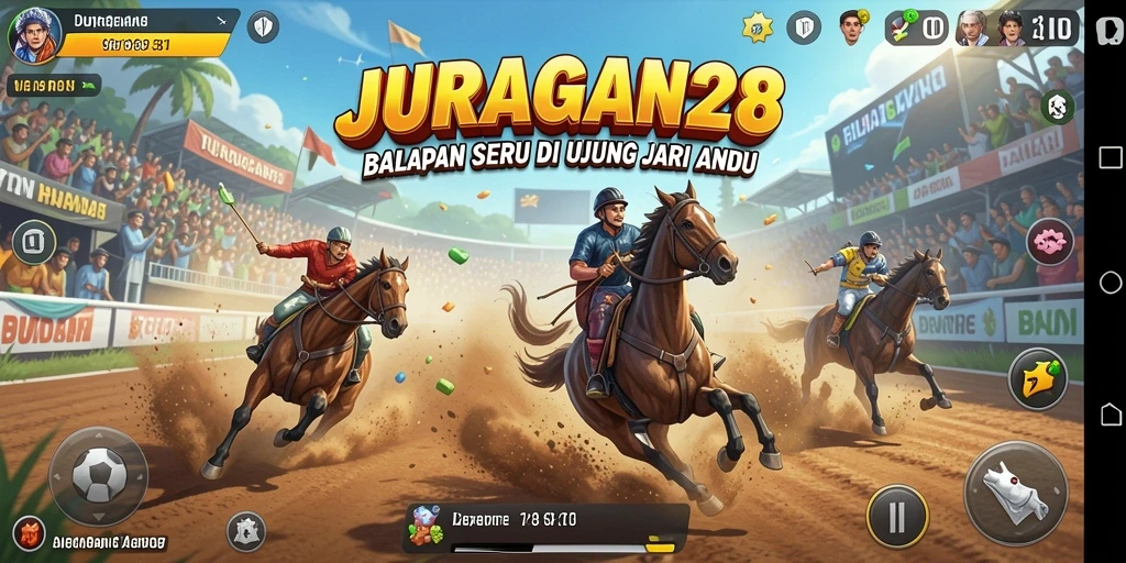 Gameplay balapan seru JURAGAN28 dengan grafik memukau.