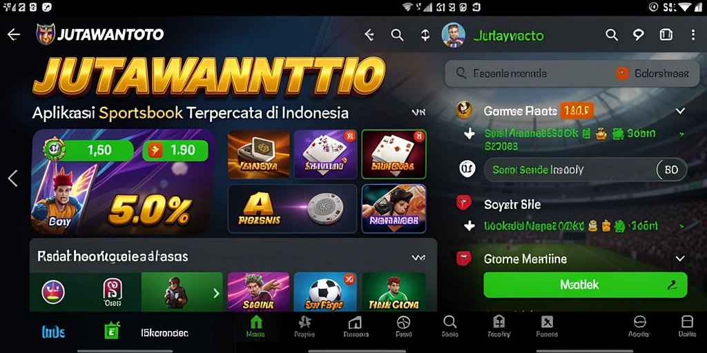 Tampilan antarmuka JUTAWANTOTO yang interaktif dan menarik.