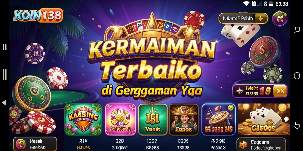 Screenshot permainan KOIN138 menampilkan keseruan gameplay Kasino yang mendebarkan.