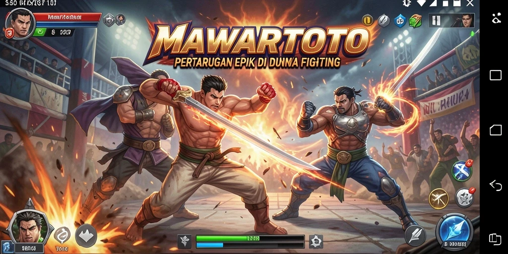 Tampilan gameplay MAWARTOTO dalam pertarungan yang intens.