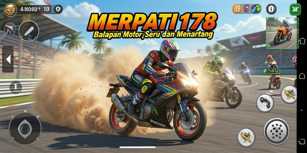 Tampilan menegangkan dari balapan motor di MERPATI178.