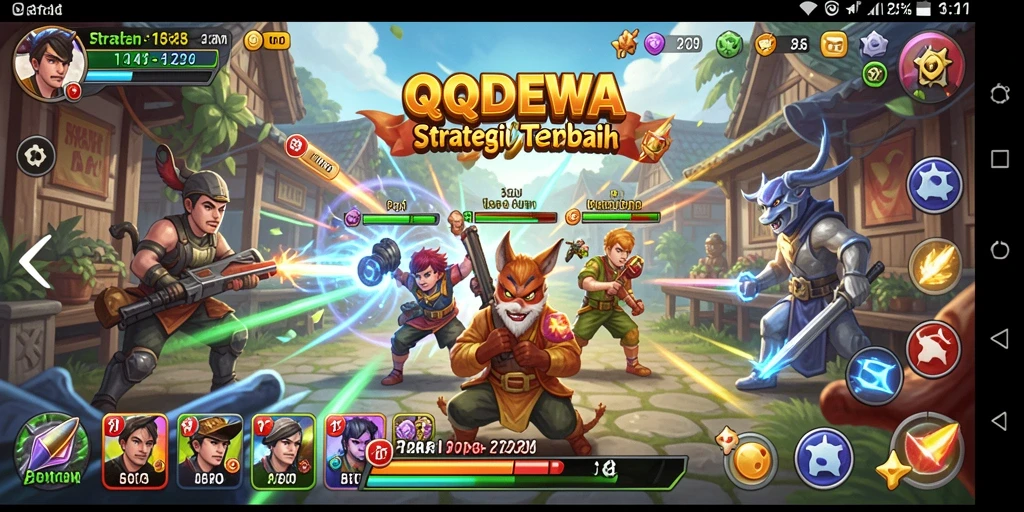 Tampilan gameplay QQDEWA menampilkan strategi mendalam dan pertempuran yang seru.