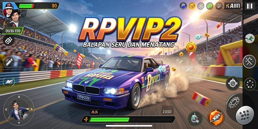 Tampilan gameplay Racing yang menegangkan dan seru di RPVIP2.