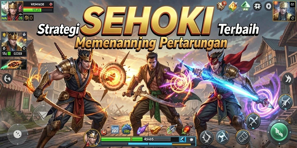 Tampilan gameplay menarik dari SEHOKI yang menampilkan strategi dan taktik dalam pertarungan.