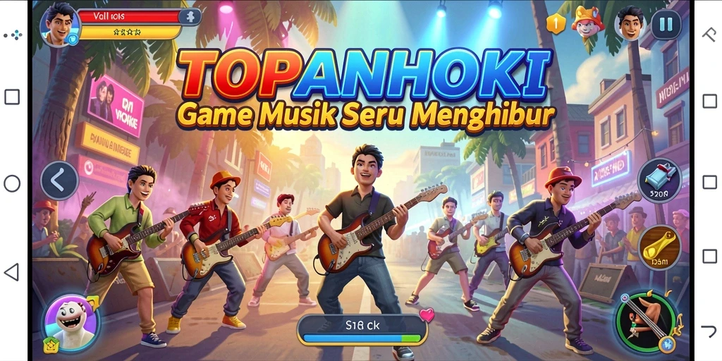 Gameplay seru dan interaktif <strong>TOPANHOKI</strong> dengan berbagai lagu.